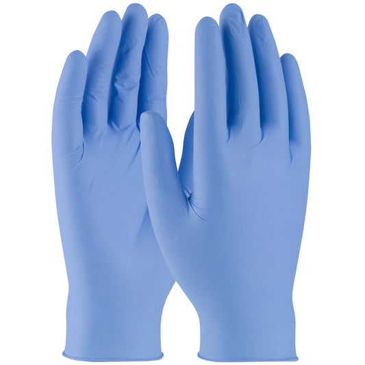 3 MIL POWDER FREE BLUE NITRILE GLOVES - 10 Boxes of 100