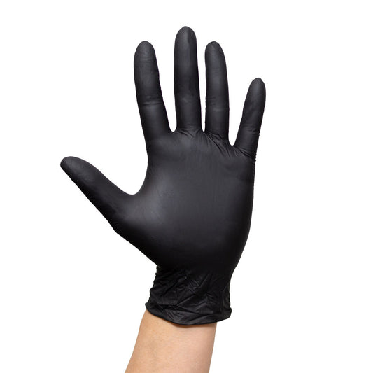 5 MIL POWDER FREE BLACK NITRILE GLOVES - 10 Boxes of 100