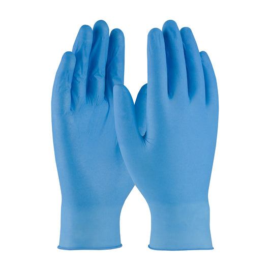 4 MIL POWDER FREE BLUE NITRILE GLOVES - 10 Boxes of 100
