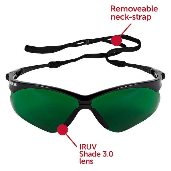 NEMESIS IRUV 3.0 SAFETY GLASSES GREEN LENSE