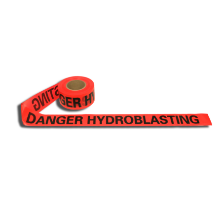 DANGER HYDROBLASTING Barricade Tape - Red