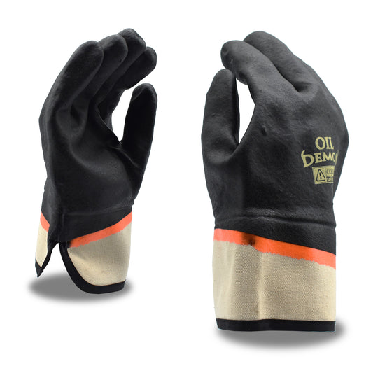 OIL DEMON™ PVC GLOVE W/ SANDY FINISH - Pack of 12