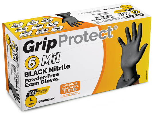 6 MIL POWDER FREE NITRILE GLOVES - 10 Boxes of 100