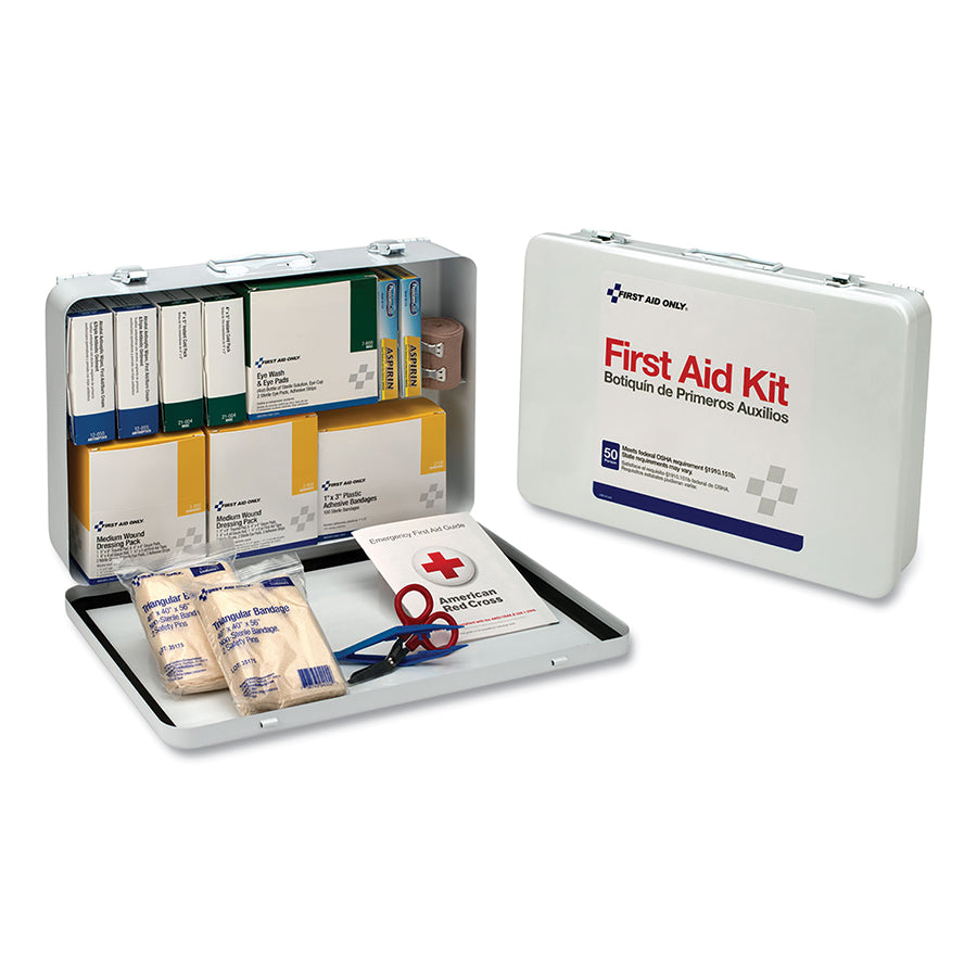 METAL FIRST AID KIT