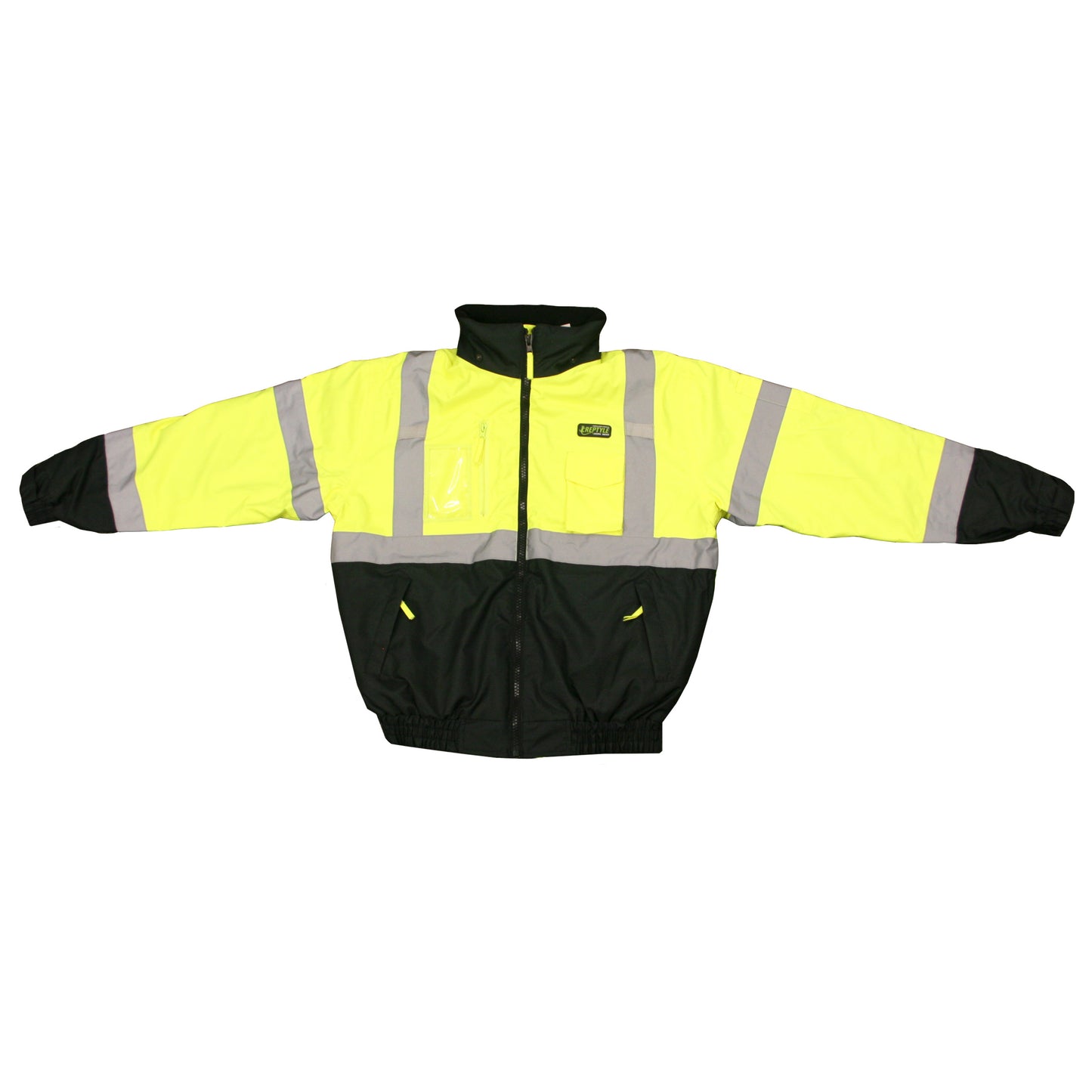 Reptyle™ J301 Class 3 Hi-Vis Yellow 3-In-1 Bomber Jacket with Zip-Out Fleece Jacket